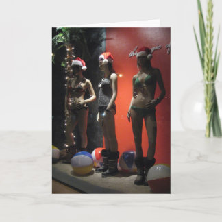 Festiva Tarjeta de navidades Bikinis y Boots