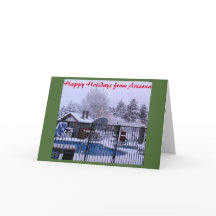 Tarjeta de Navidades blancos de Arizona