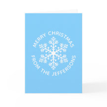 Tarjeta de Navidades Blue Snowflake