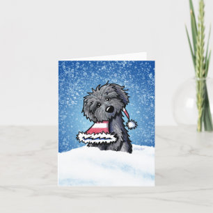 Festiva Tarjeta de Navidades Bouvier des Flandres