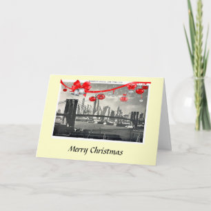 Festiva Tarjeta de Navidades - Brooklyn Bridge, Nueva York