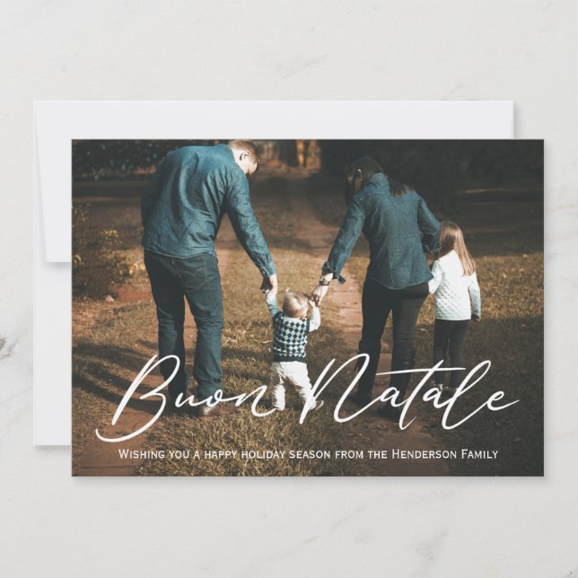 Festiva Tarjeta de Navidades Buon Natale (Anverso)