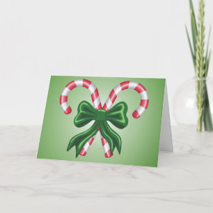 Festiva Tarjeta de Navidades Candy Cane
