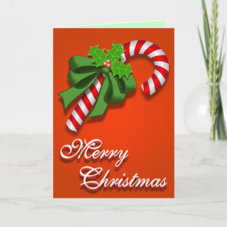 Festiva Tarjeta de Navidades Candy Cane