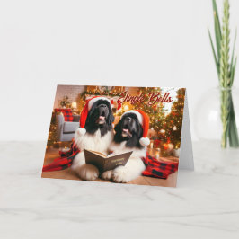 Festiva Tarjeta de Navidades cantantes de perros de Terran