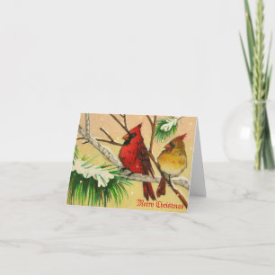 Festiva Tarjeta de Navidades cardinales