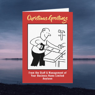 Festiva Tarjeta de Navidades Carpenter o Joiner