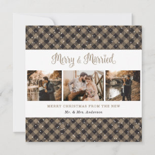 Festiva Tarjeta de Navidades casados y mora de comida rusa