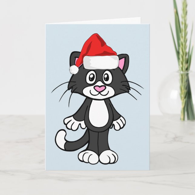 FESTIVA TARJETA DE NAVIDADES CAT MEOWY (Anverso)