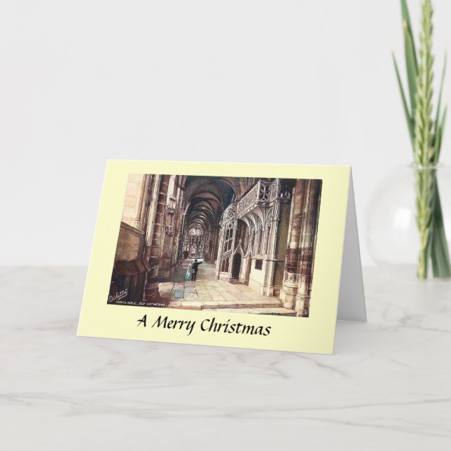 Festiva Tarjeta de navidades - Catedral de Ely (Anverso)