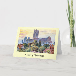 Festiva Tarjeta de Navidades - Catedral de Lincoln