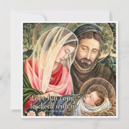 Festiva Tarjeta de Navidades Católicos de la Familia Santa