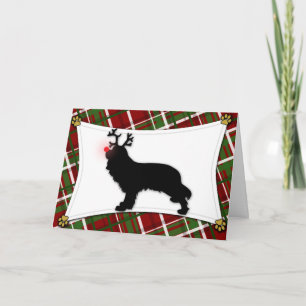 Festiva Tarjeta de Navidades Cavalier King Charles Reindee