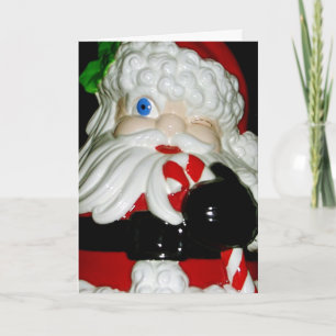 Festiva Tarjeta de Navidades cerámicos de Santa Claus