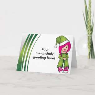 Festiva Tarjeta de Navidades Chica Emo