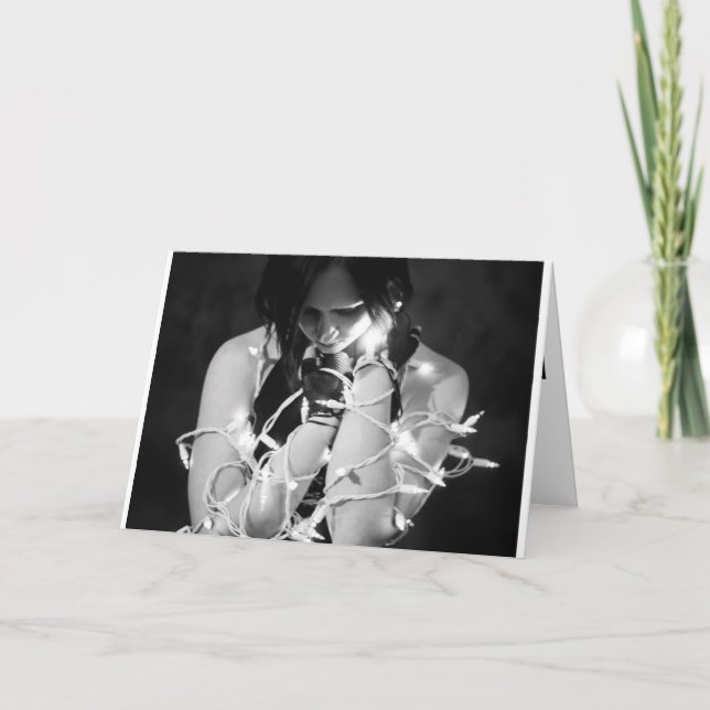 Festiva Tarjeta de Navidades Chicas de gótico (Anverso)