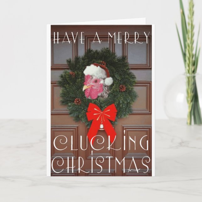 Festiva Tarjeta de Navidades Chickie Boom-Boom (Anverso)