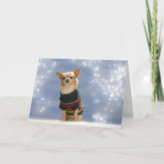 Festiva Tarjeta de Navidades Chihuahua
