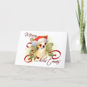 Festiva Tarjeta de Navidades Chihuahua