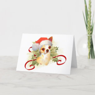 Festiva Tarjeta de Navidades Chihuahua
