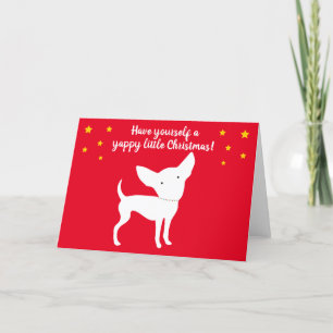 Festiva Tarjeta de Navidades Chihuahua Yappy