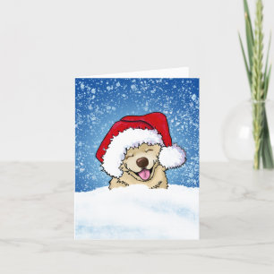Festiva Tarjeta de Navidades Chow sonriente