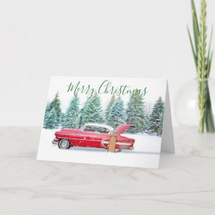 Festiva Tarjeta de Navidades clásicos de escena de nieve p