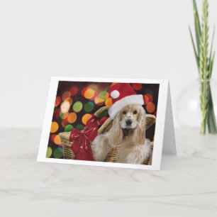Festiva Tarjeta de navidades Cocker Spaniel