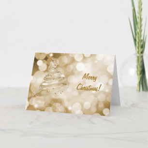 Festiva Tarjeta de navidades con diseño de árbol abstracto