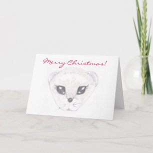 Festiva Tarjeta de navidades con foto de Ferret