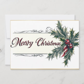 Festiva Tarjeta de navidades con guión elegante