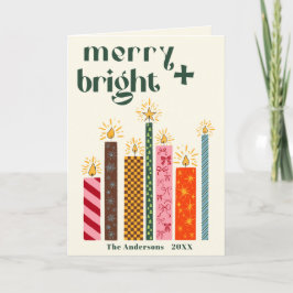 Festiva Tarjeta de Navidades con iluminación manual + bril