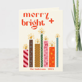 Festiva Tarjeta de Navidades con iluminación manual + bril