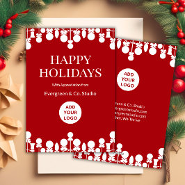 Festiva Tarjeta de Navidades con logotipo | Elegante estil