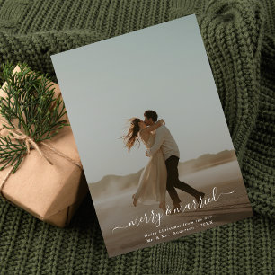 Festiva Tarjeta de Navidades con mora y casada