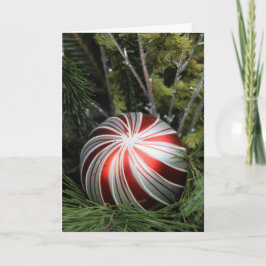 Festiva Tarjeta de navidades con ornamento