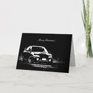 Festiva Tarjeta de Navidades con temas de auto EVO IX