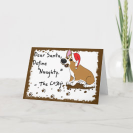 Festiva Tarjeta de Navidades Corgi Navidades Muddy