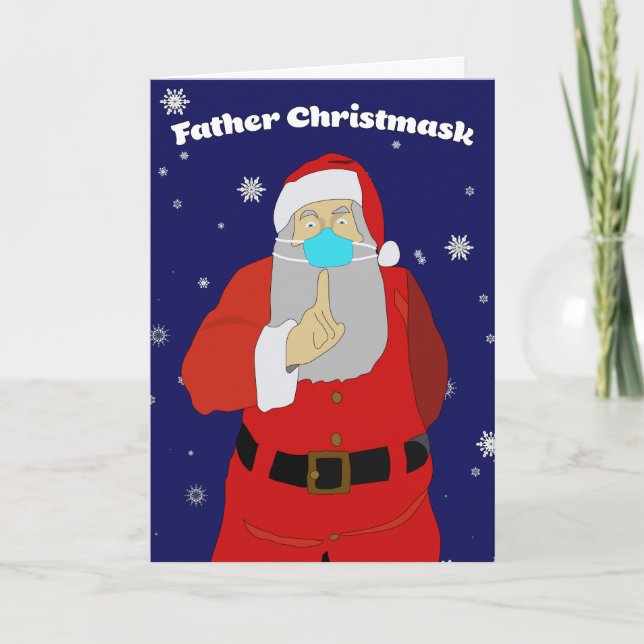 Festiva Tarjeta de Navidades Coronavirus (Anverso)