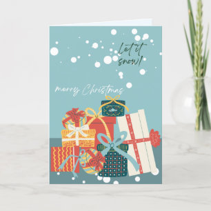 Festiva Tarjeta de Navidades cortos que deja nevar