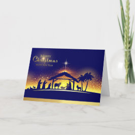 Festiva Tarjeta de Navidades cristianos