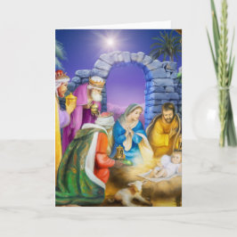 Festiva Tarjeta de Navidades cristianos