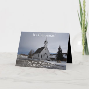 Festiva Tarjeta de Navidades cristianos con mensaje de gos