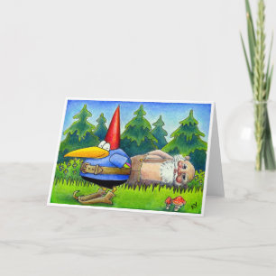 Festiva Tarjeta de Navidades Crow Gnome