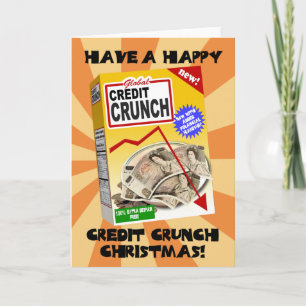 Festiva Tarjeta de Navidades Crunch de crédito