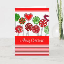 Festiva Tarjeta de Navidades Cute Lollipops