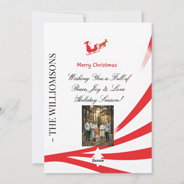 Festiva Tarjeta de Navidades Dabbing Santa (Reverso)