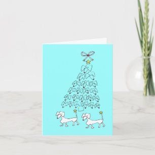 FESTIVA TARJETA DE NAVIDADES DACHSHUND