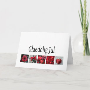 Festiva Tarjeta de Navidades daneses - Glædelig Jul
