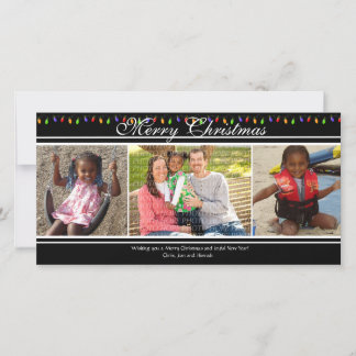 Festiva Tarjeta de Navidades de 3 fotos para navidades